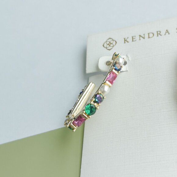 Kendra Scott Madelyn Multi Mix Hoop Earrings in Gold - Picture 2 of 4